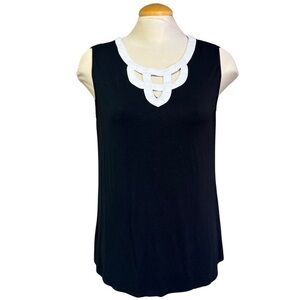 Lily Morgan Women’s Large Black and White Summer Tank